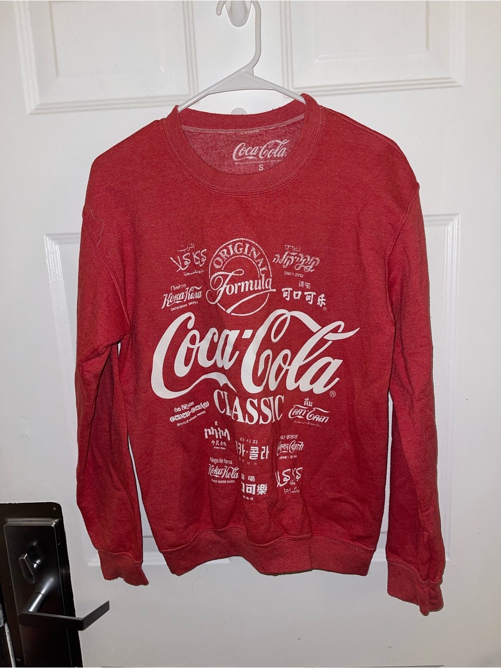 Unisex Coca Cola Classic Red Crewneck Sweater - Size Small